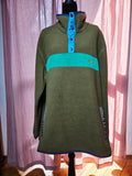 Cotopaxi Teca Fleece Pullover Men’s XXL Olive Green Blue Snap Up