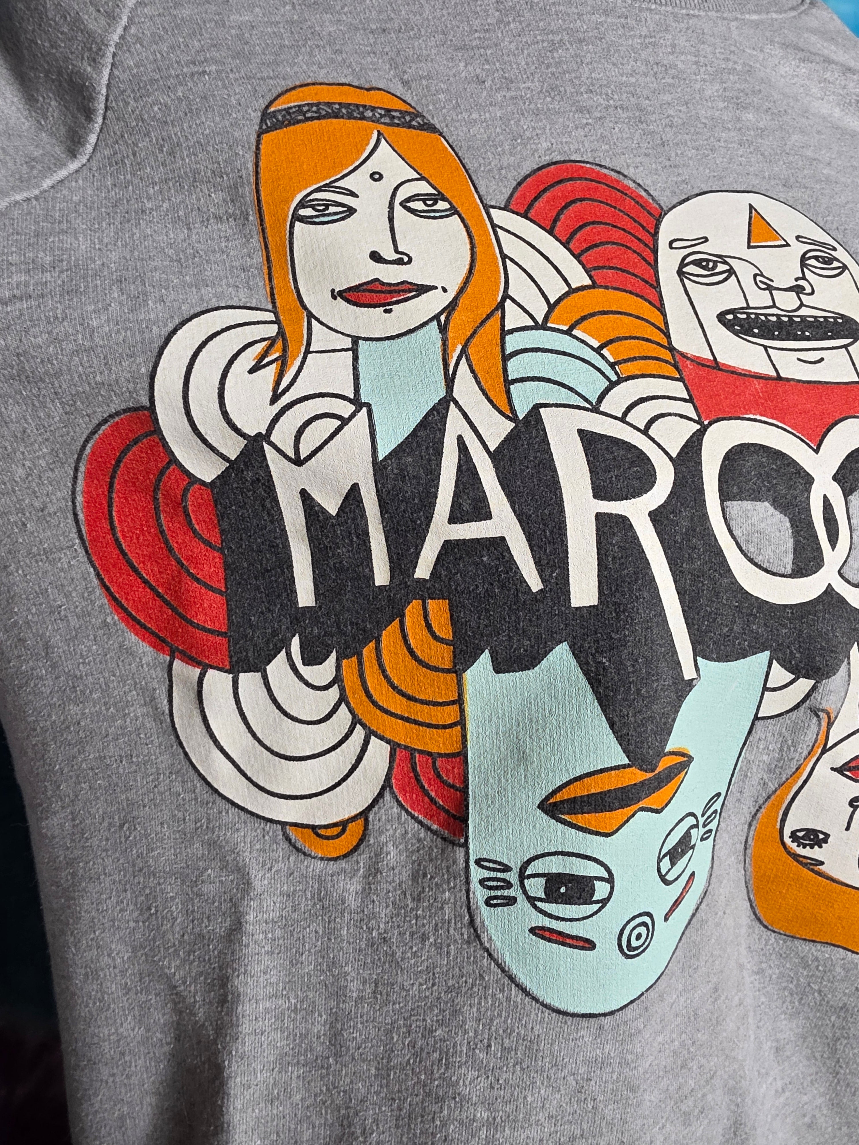 Maroon 5 2013 Overexposed Tour Graphic Sweatshirt Medium Gray