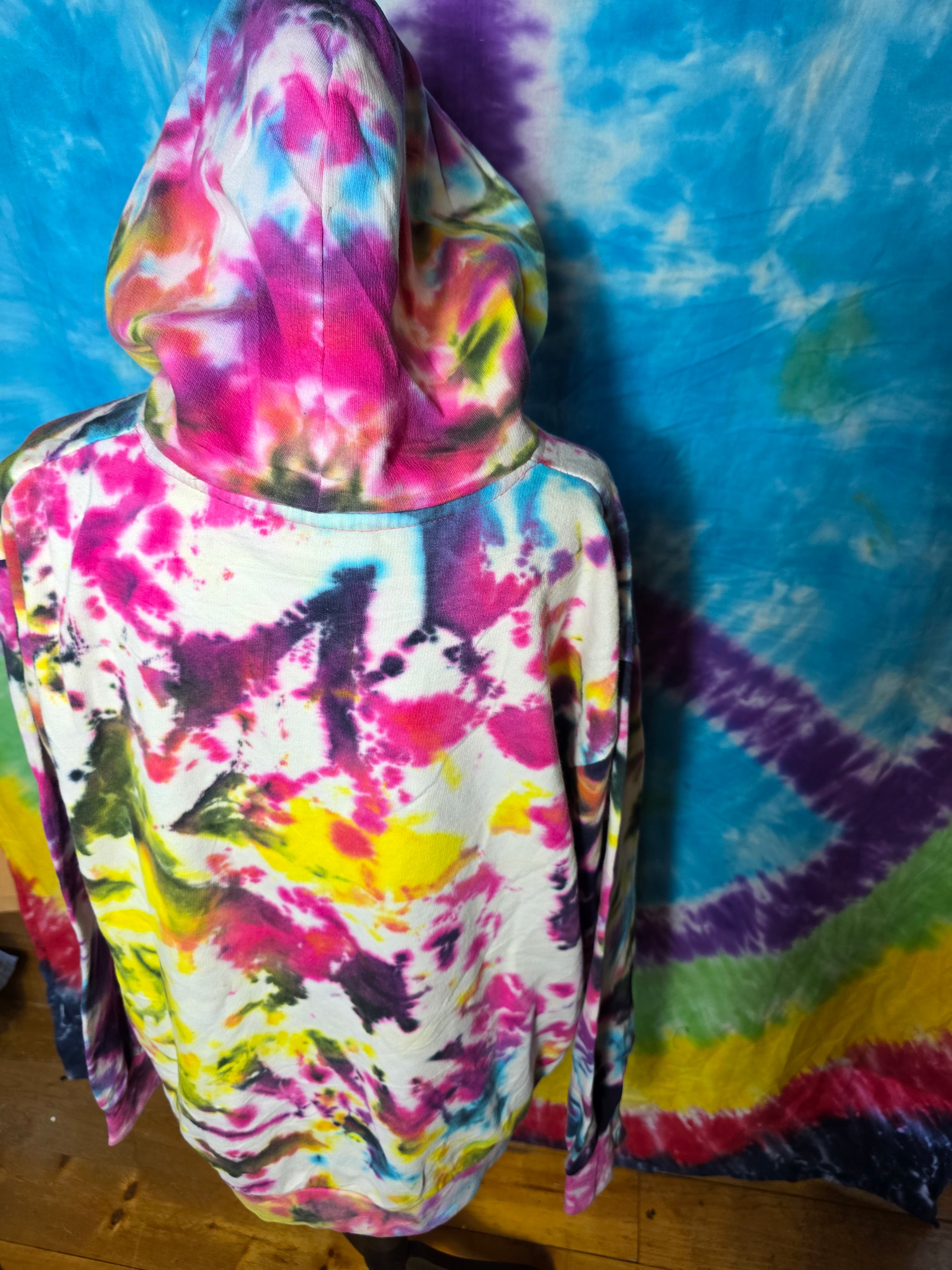 Pink Floyd Dark Side of the Moon Tie Dye Hoodie Large 2019