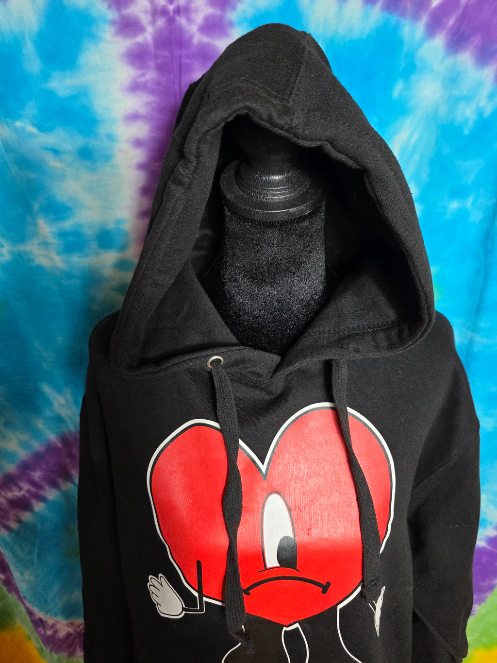 Bad Bunny Un Verano Sin Ti Sad Heart Black Hoodie Size S