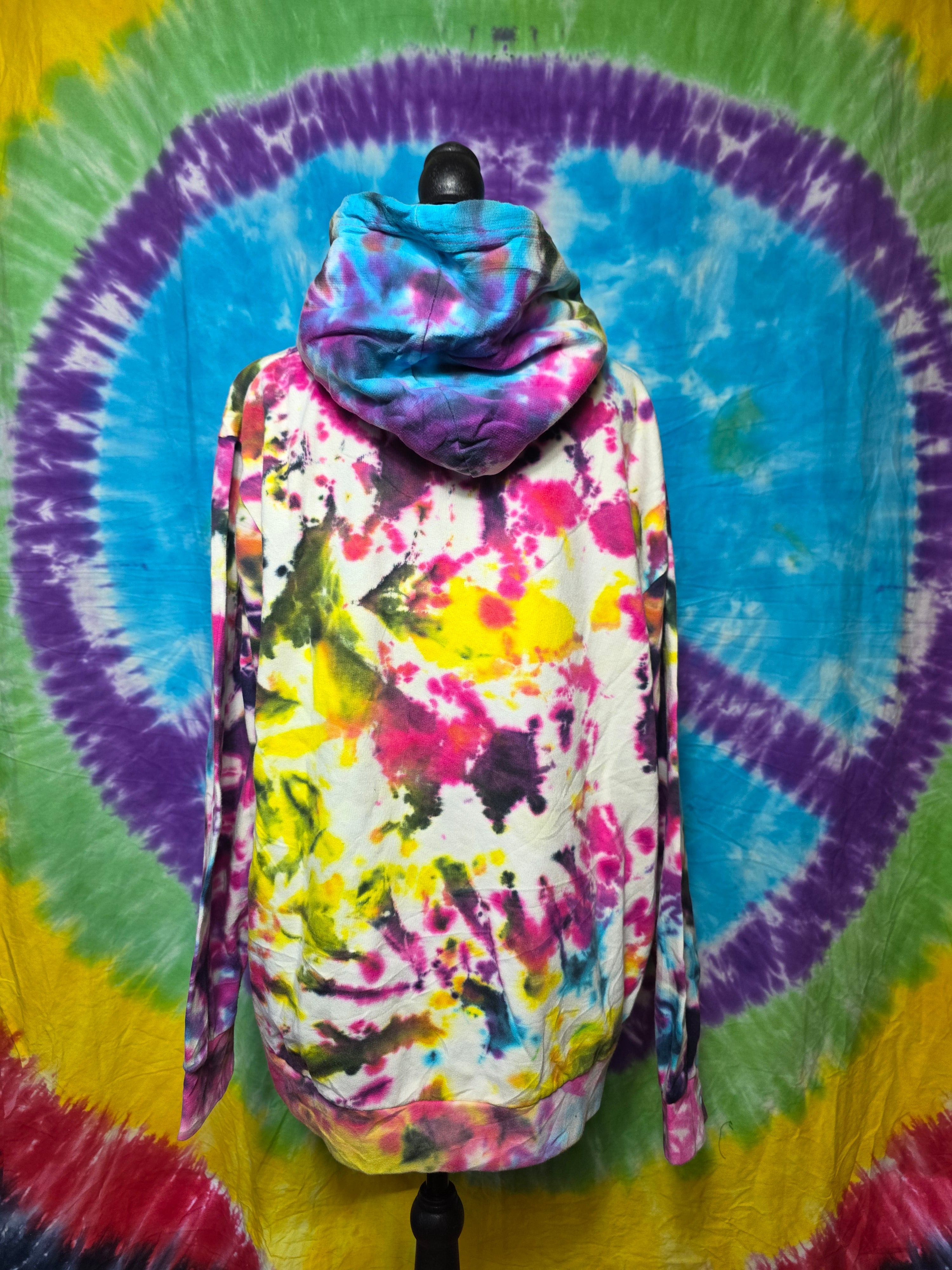 Pink Floyd Dark Side of the Moon Tie Dye Hoodie Large 2019