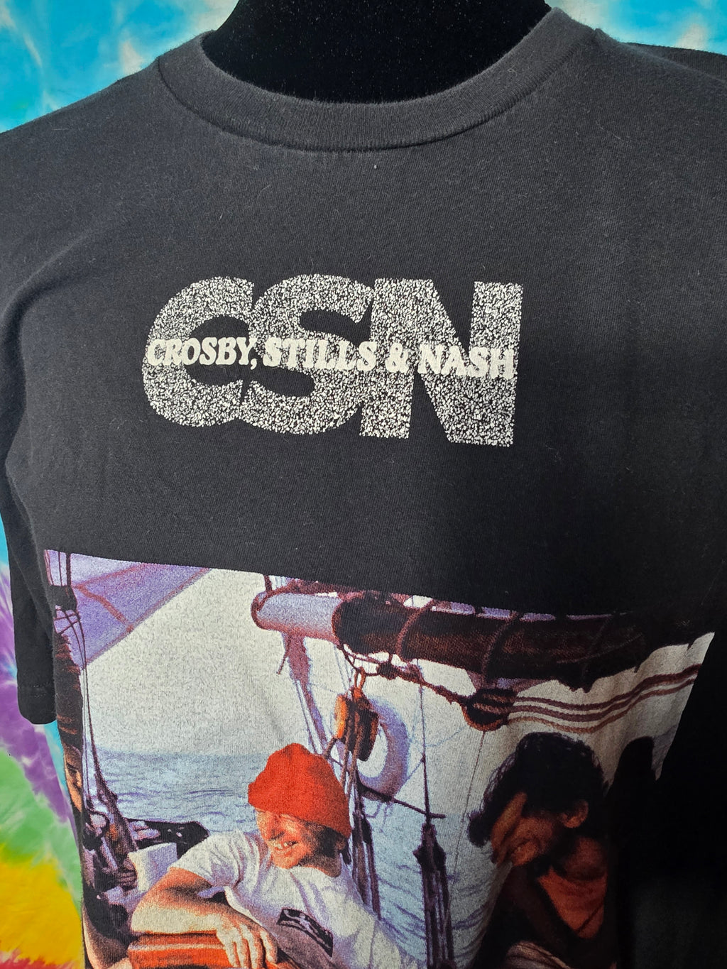 VTG Crosby Stills & Nash CSN Boat Band T-Shirt XL