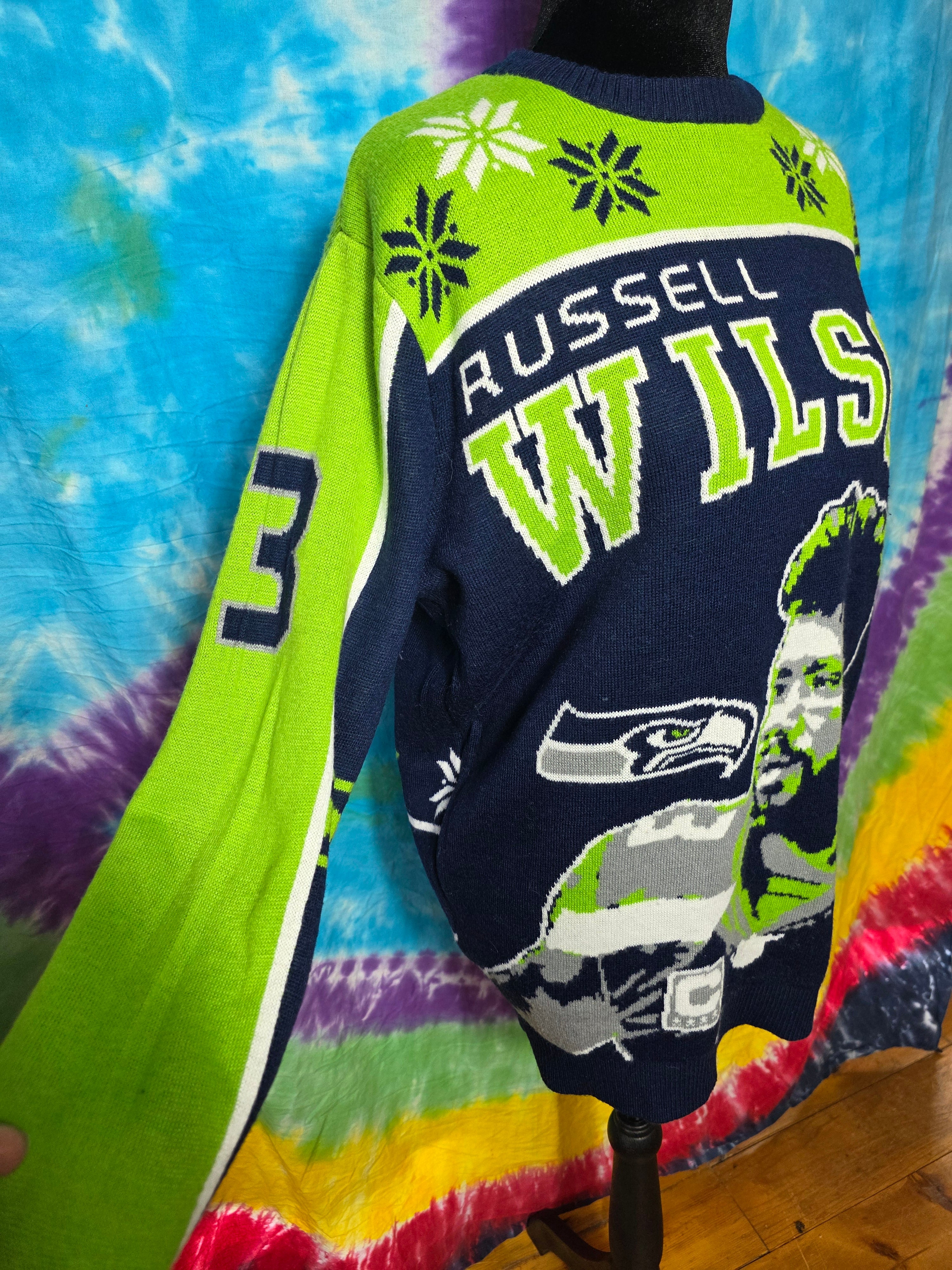 Russell Wilson Seattle Seahawks NFL Team Apparel Sweater
