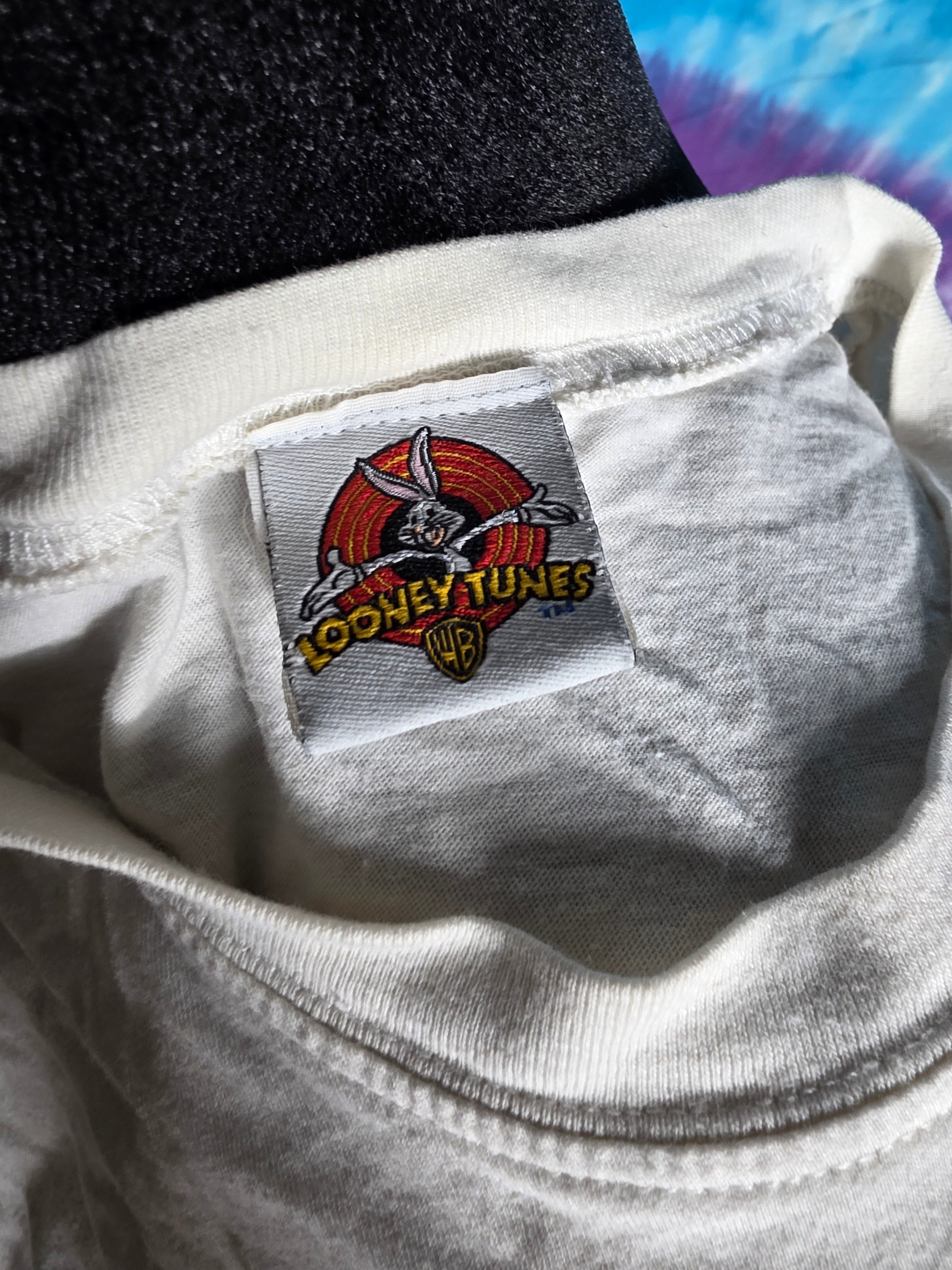 Y2K Vintage Looney Tunes Bugs & Taz Hip Hop Double Sided Tee L