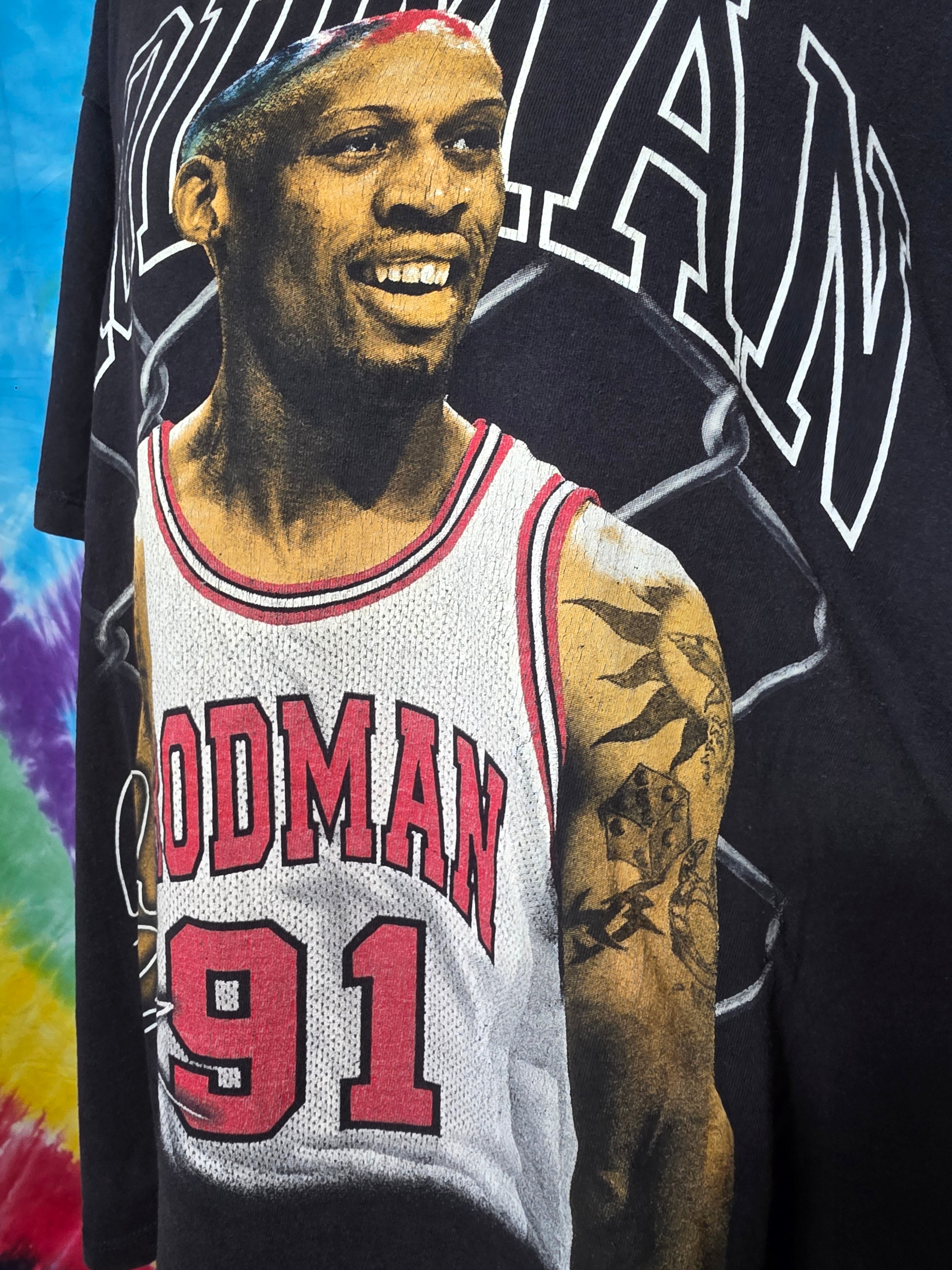 Vintage Dennis Rodman Chicago Bulls Playerytees Shirt