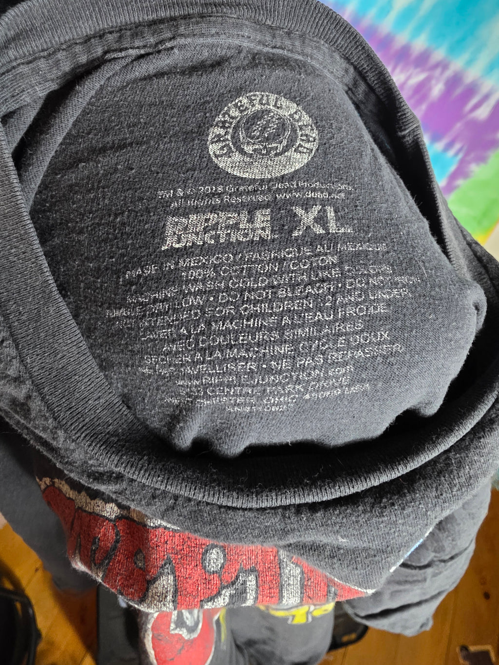 Grateful Dead Tour '74 Steal Your Face T-Shirt Mens XL Black