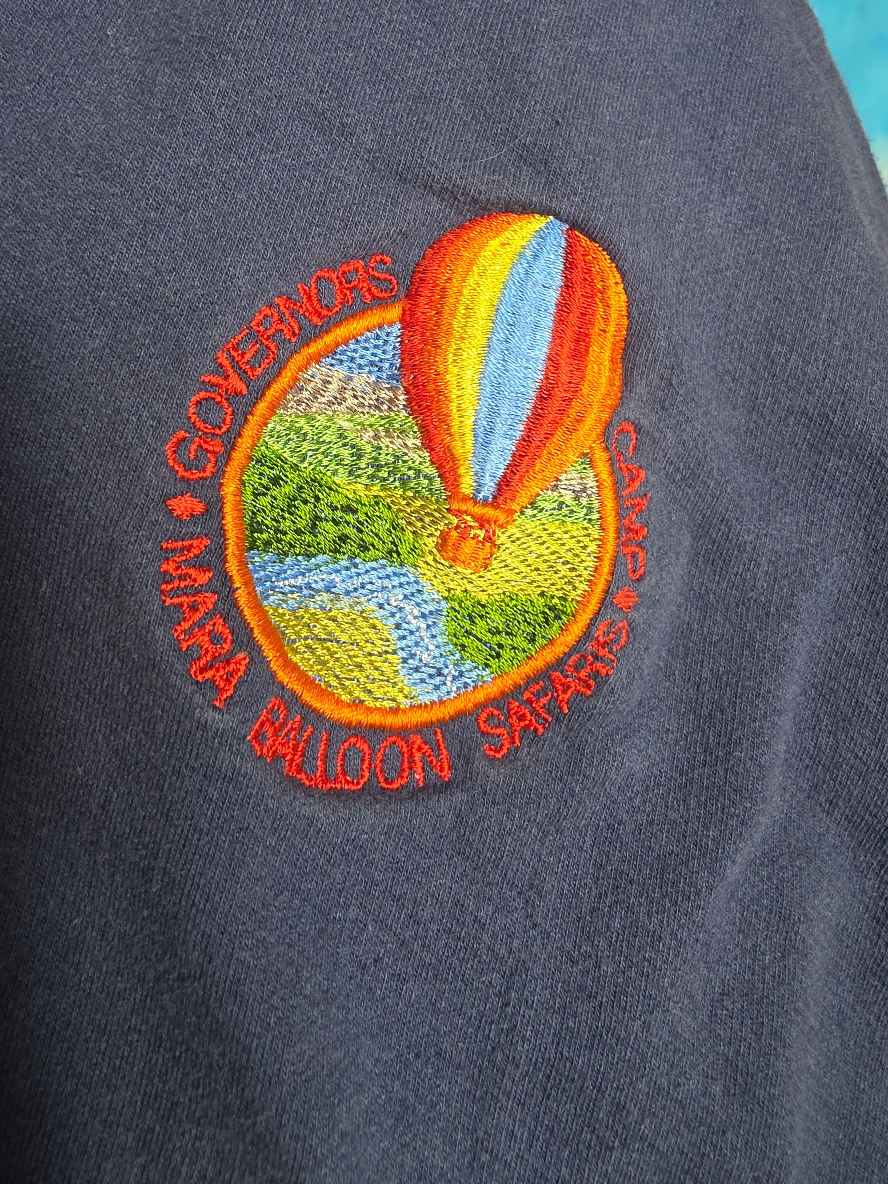 Vintage One Way Kenya Governors Camp Balloon Safari Hoodie Free Size