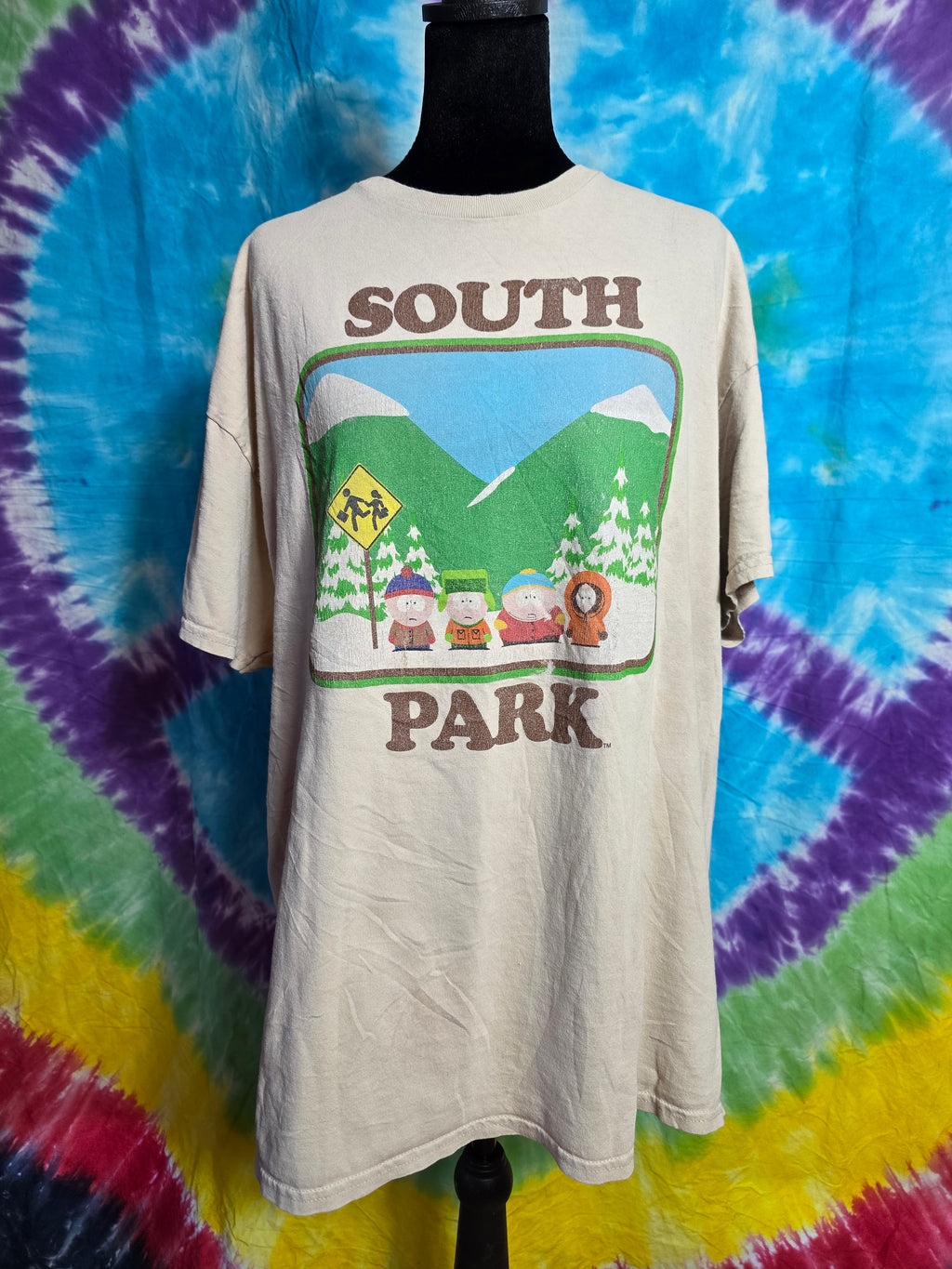 South Park Ripple Junction Graphic Tee Shirt Tan Beige Mens XL