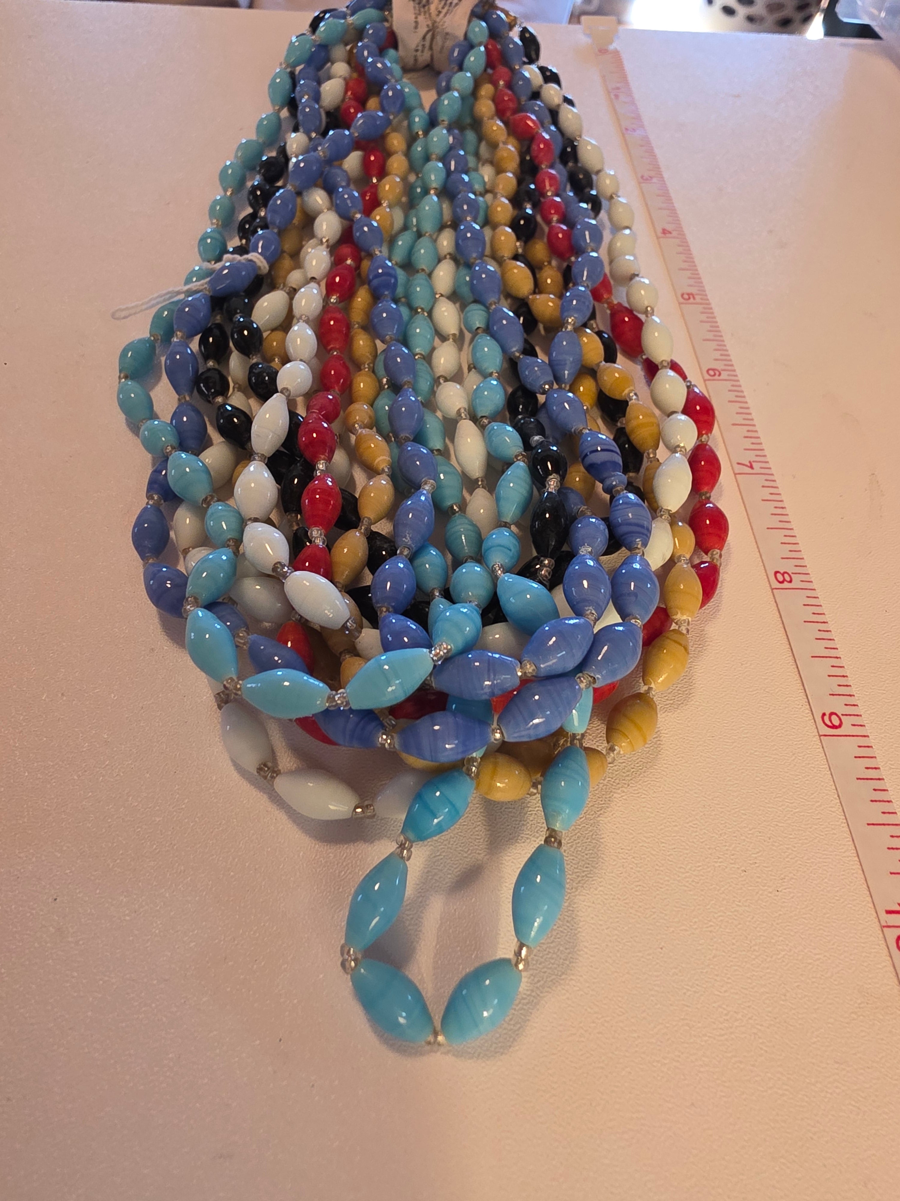 Vintage Lampwork Glass Bead Necklace Bundle - 12 Strands