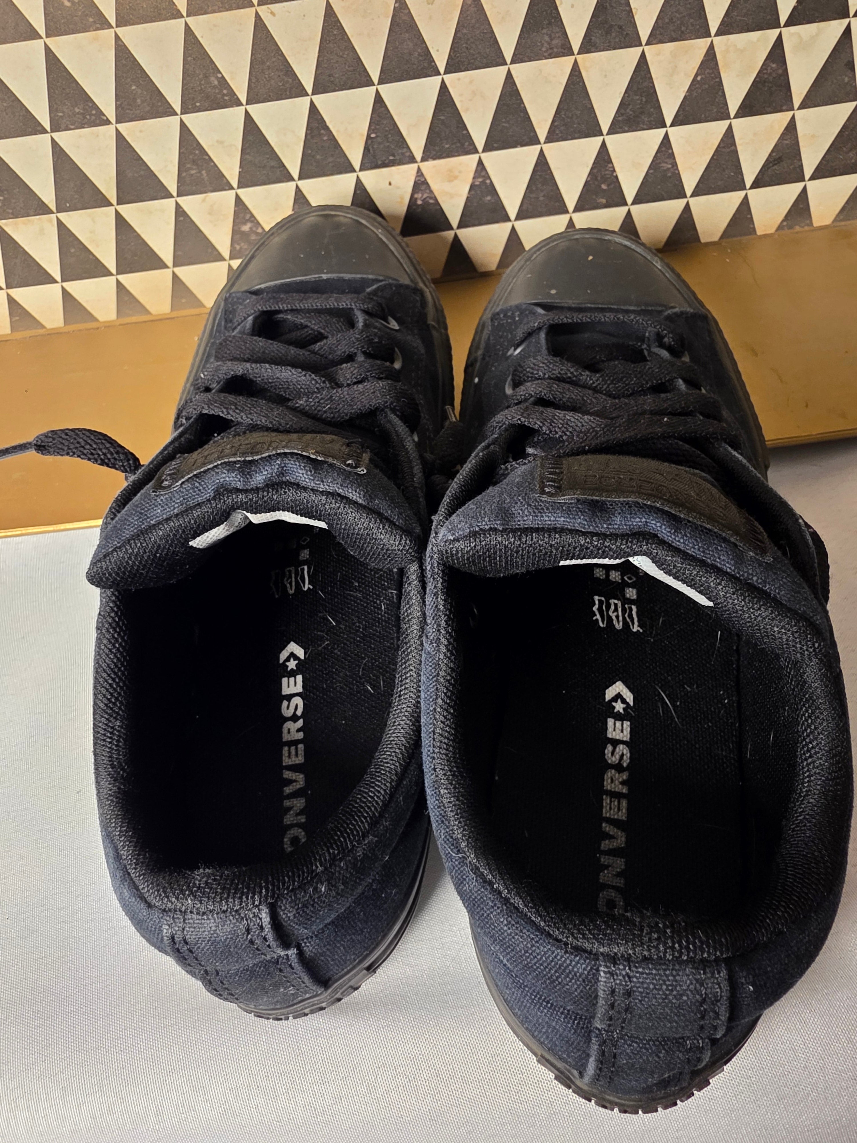 Converse All Star Street Ox Slip On Black Shoes Youth 5
