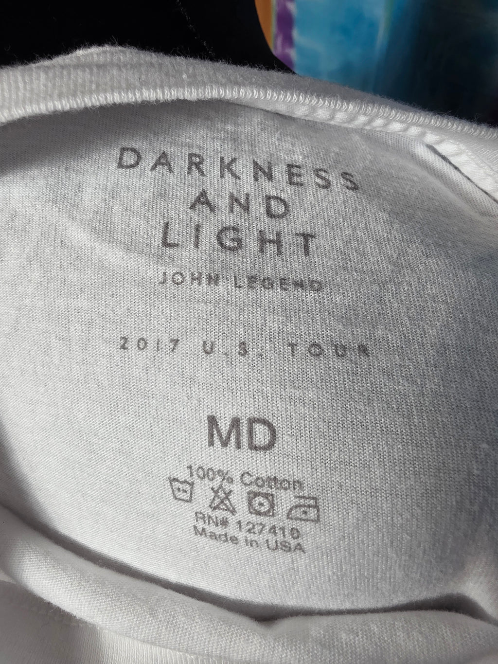 John Legend 2017 Darkness & Light Tour Shirt Medium USA