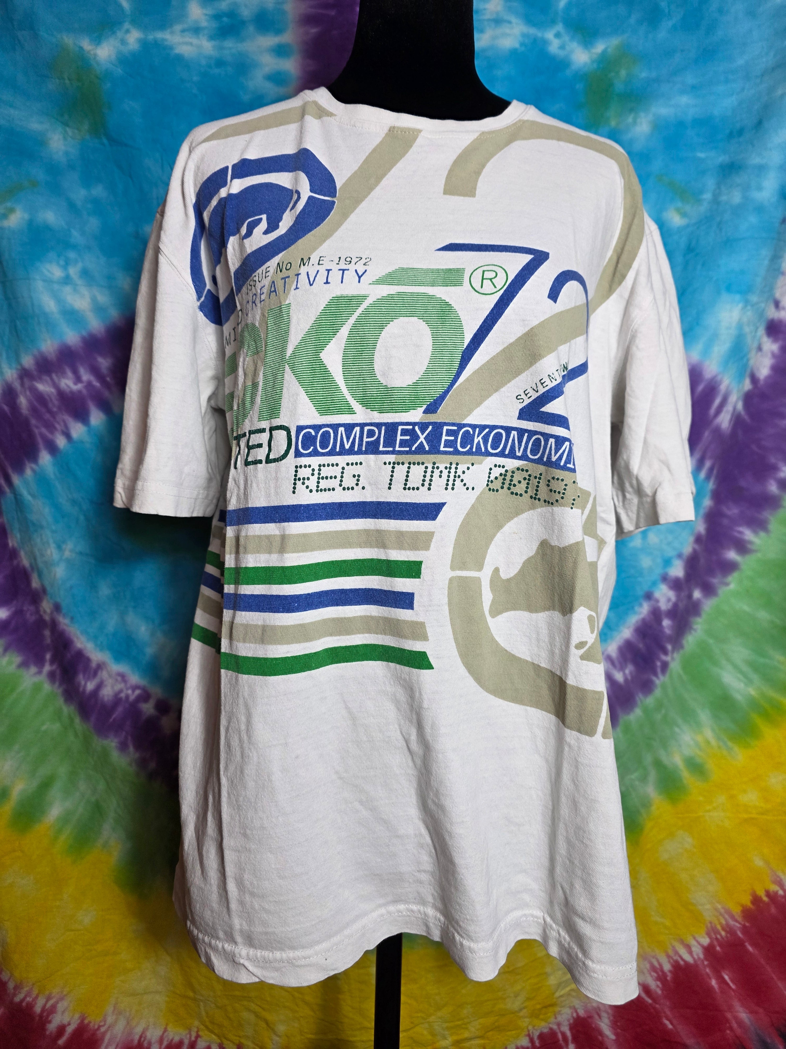 Vintage Y2K Ecko Unltd Complex Eckonomics Graphic Tee XL