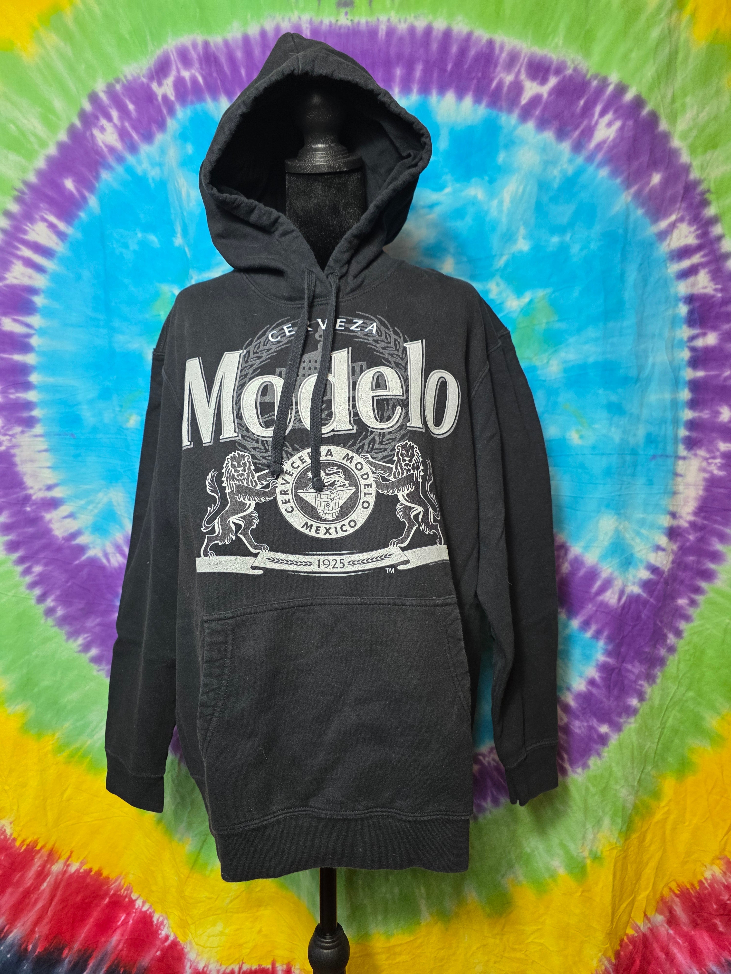 Modelo Especial Cerveza Black Hoodie Sweatshirt Men's Size L