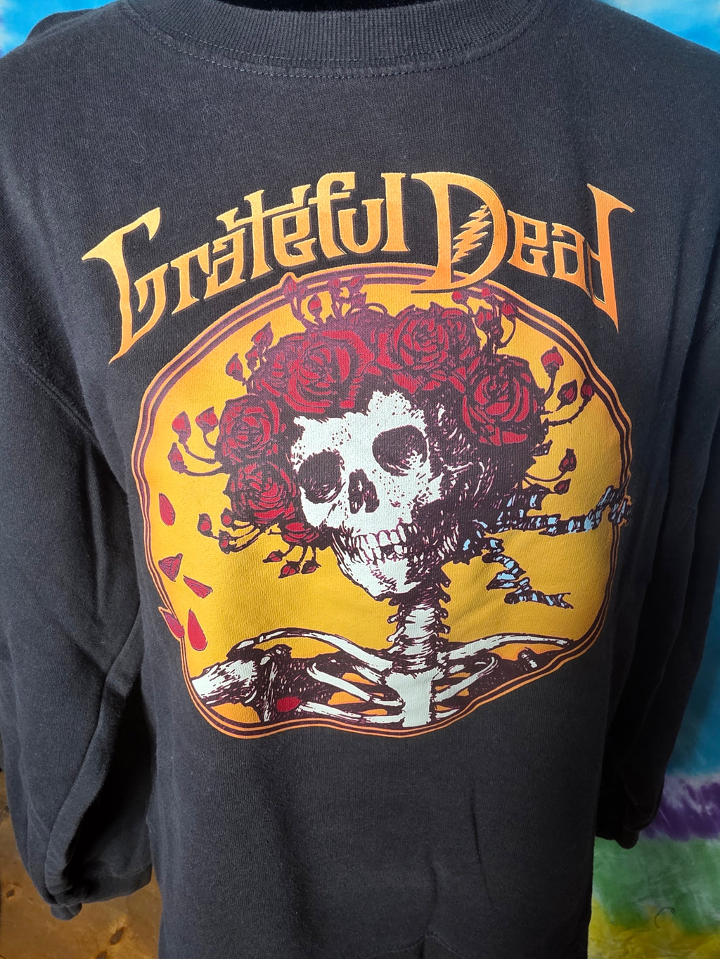 Vintage 2021 Grateful Dead Skeleton Roses Crewneck Sweatshirt L