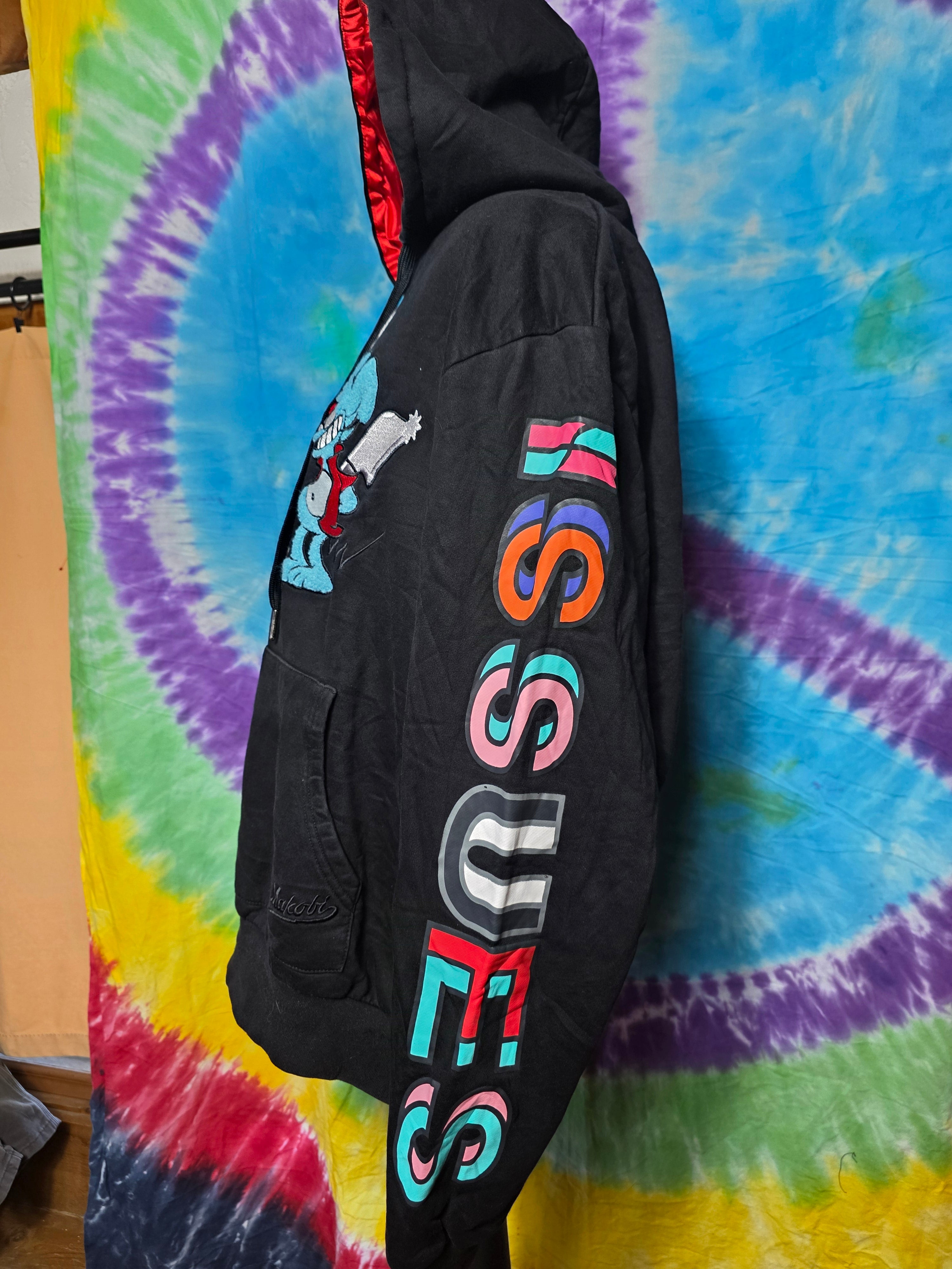 Makobi Itchy and Scratchy Issues Black Hoodie Large