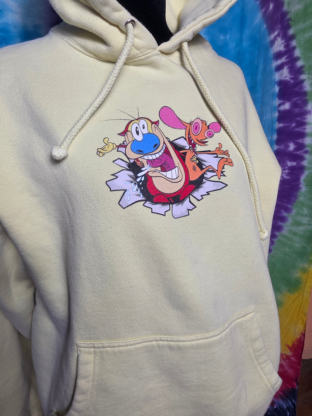 Vintage Ren and Stimpy Happy Happy Joy Joy Hoodie S