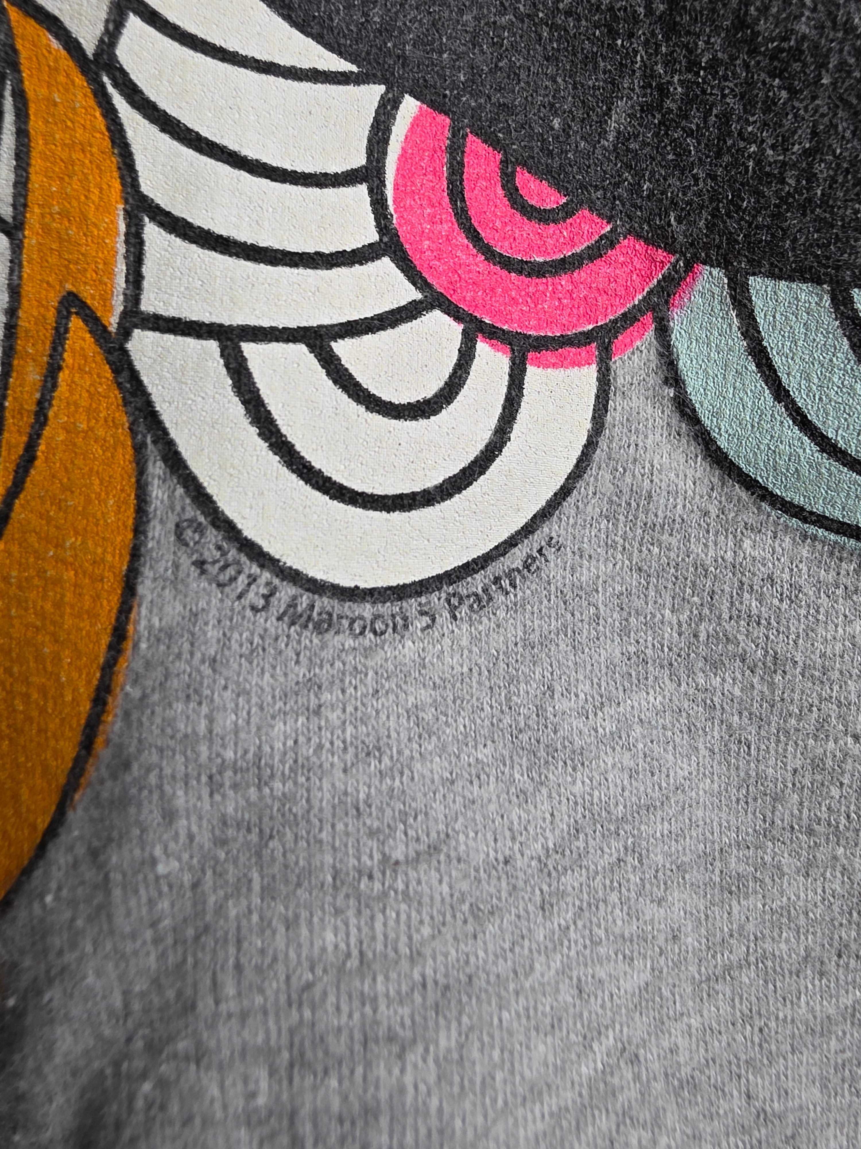 Maroon 5 2013 Overexposed Tour Graphic Sweatshirt Medium Gray