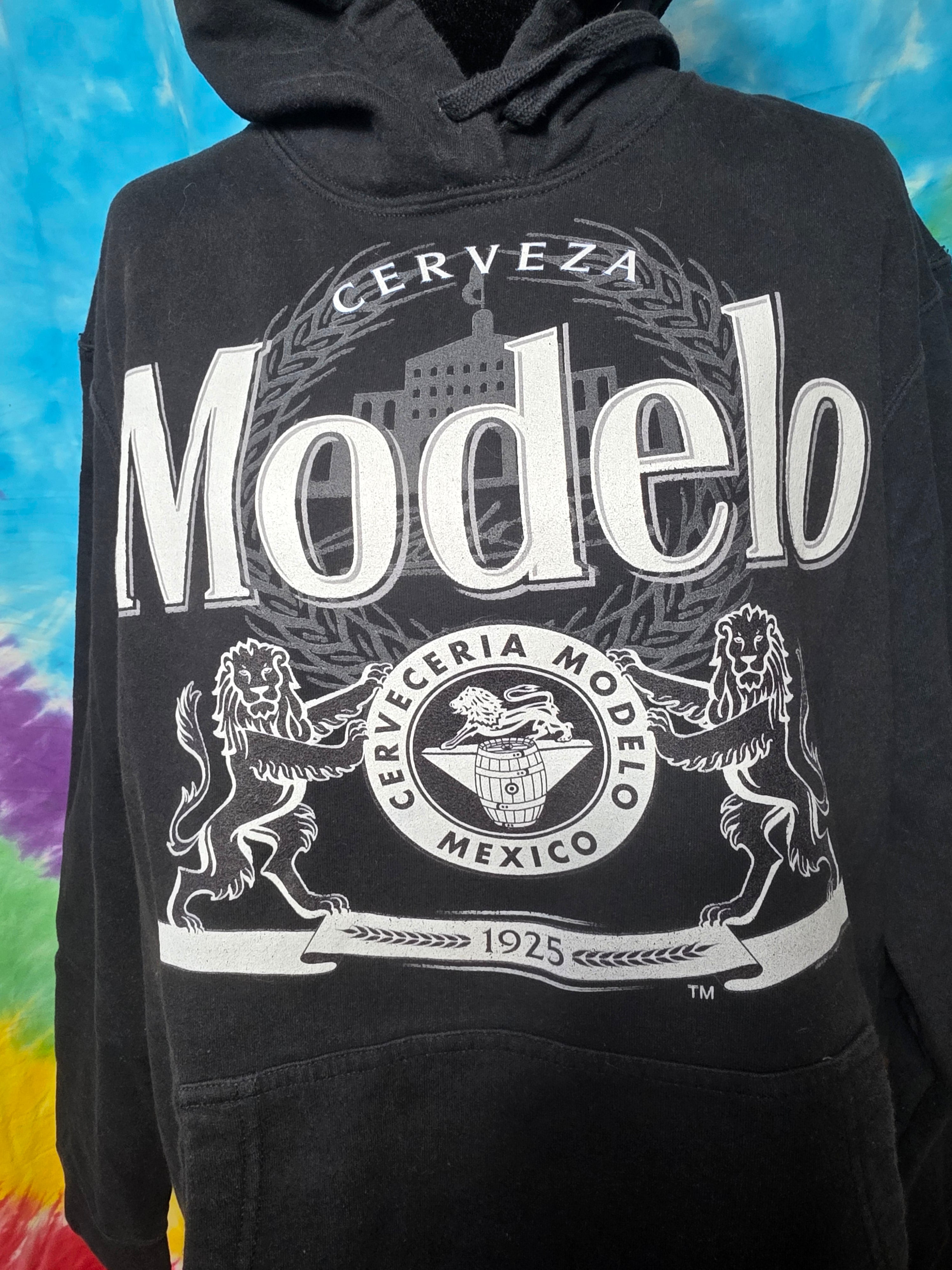 Modelo Especial Cerveza Black Hoodie Sweatshirt Men's Size L