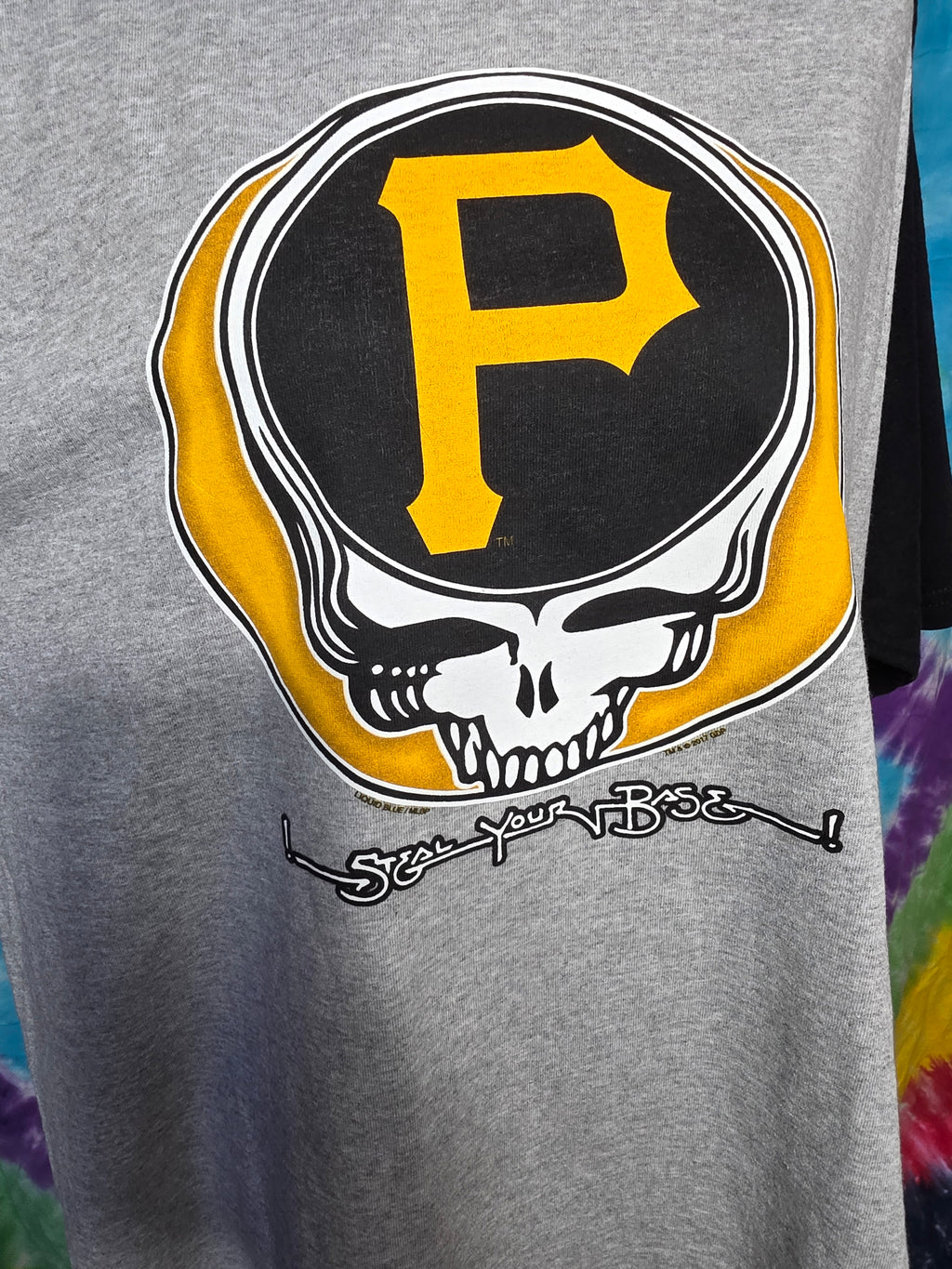 Grateful Dead Pittsburgh Pirates Liquid Blue Shirt L