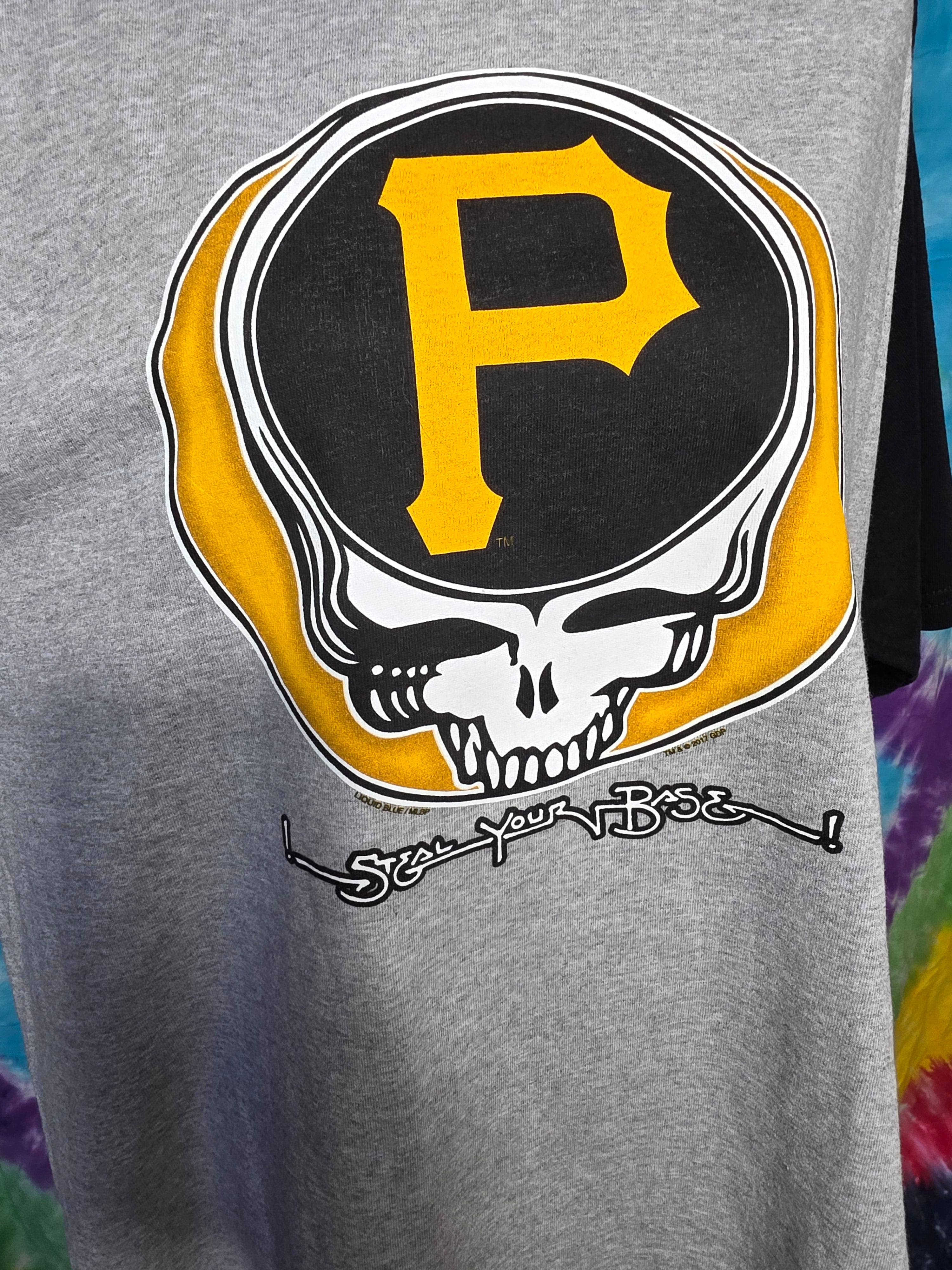 Grateful Dead Pittsburgh Pirates Liquid Blue Shirt L