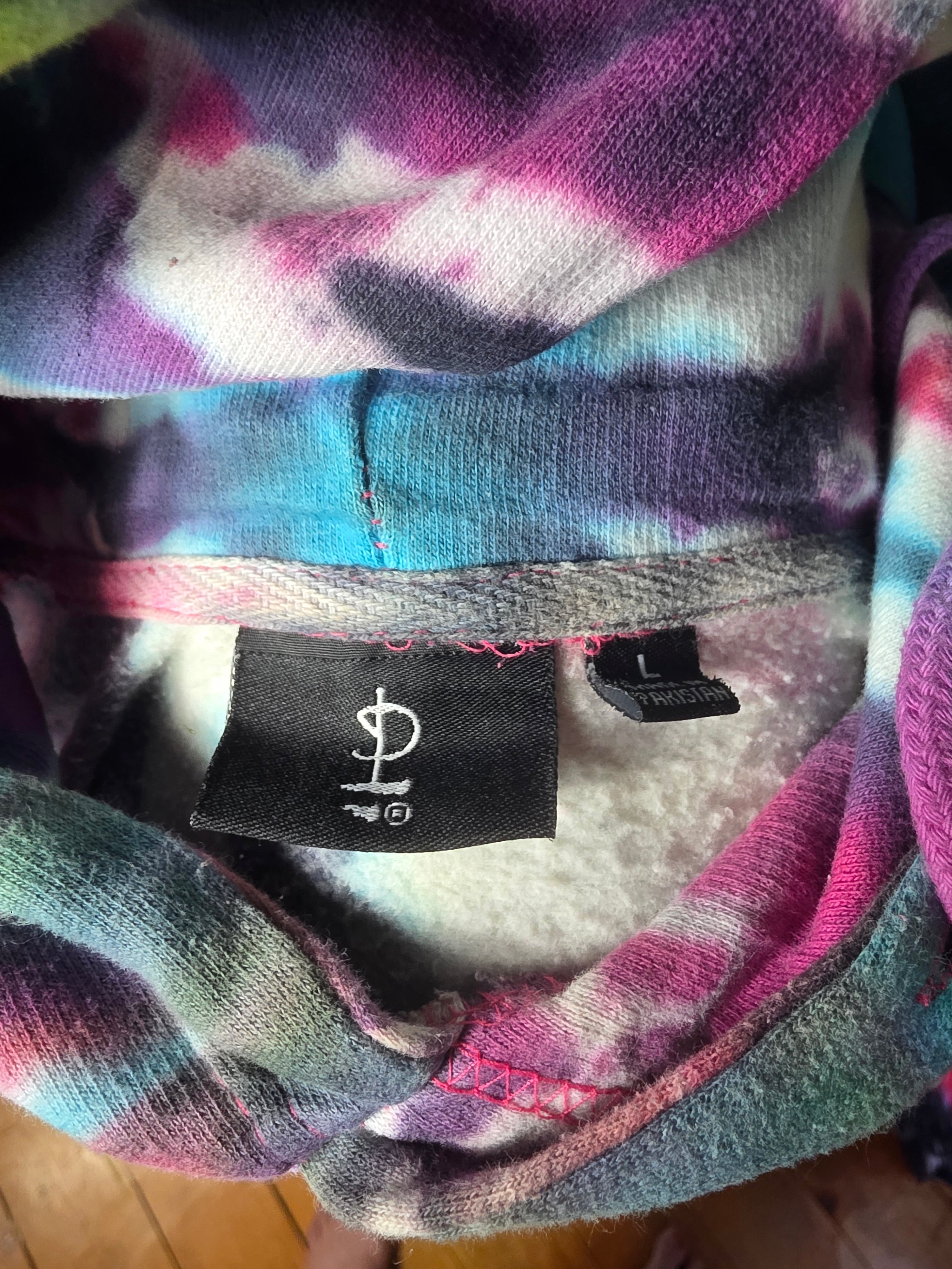 Pink Floyd Dark Side of the Moon Tie Dye Hoodie Large 2019