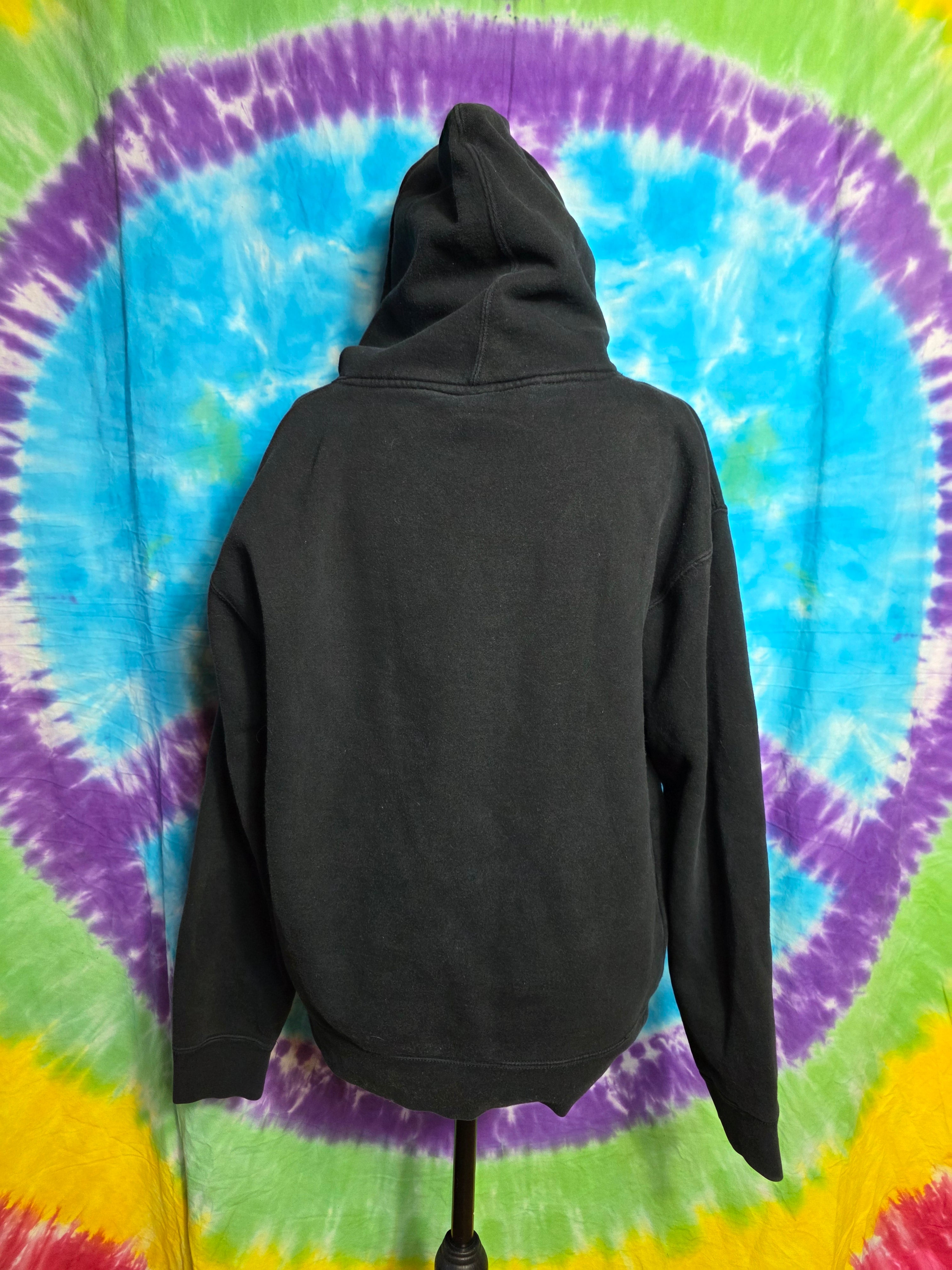 Obey Camo Logo Black Hoodie Sweatshirt Size Medium