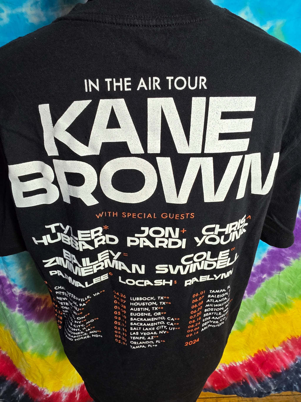 Kane Brown 2024 In The Air Tour Concert T-Shirt Medium