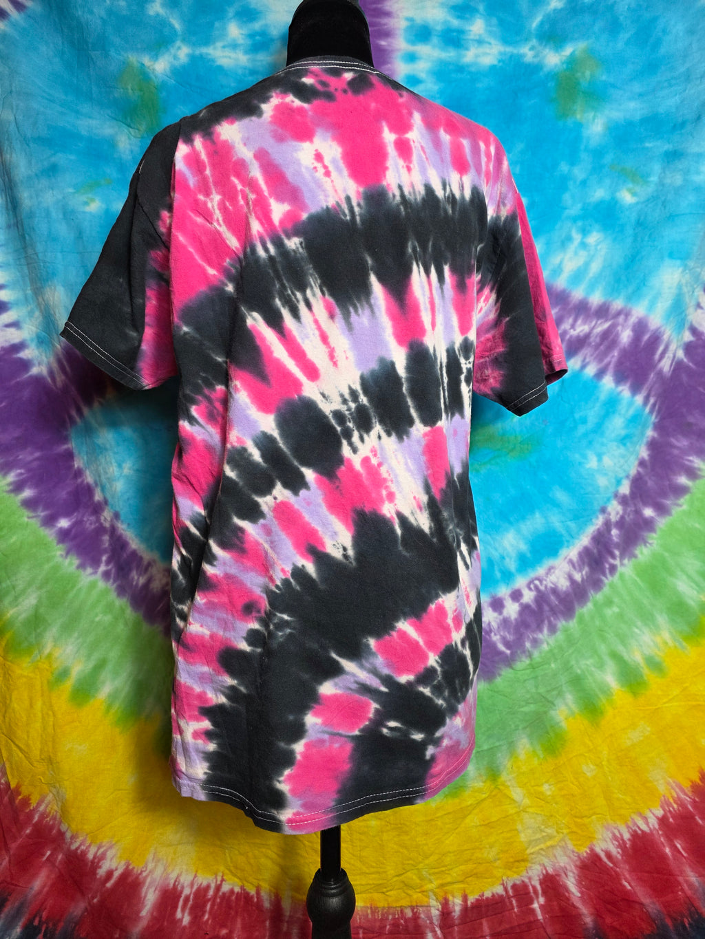 Betty Boop Pink Purple Tie Dye Winking Tee Shirt M