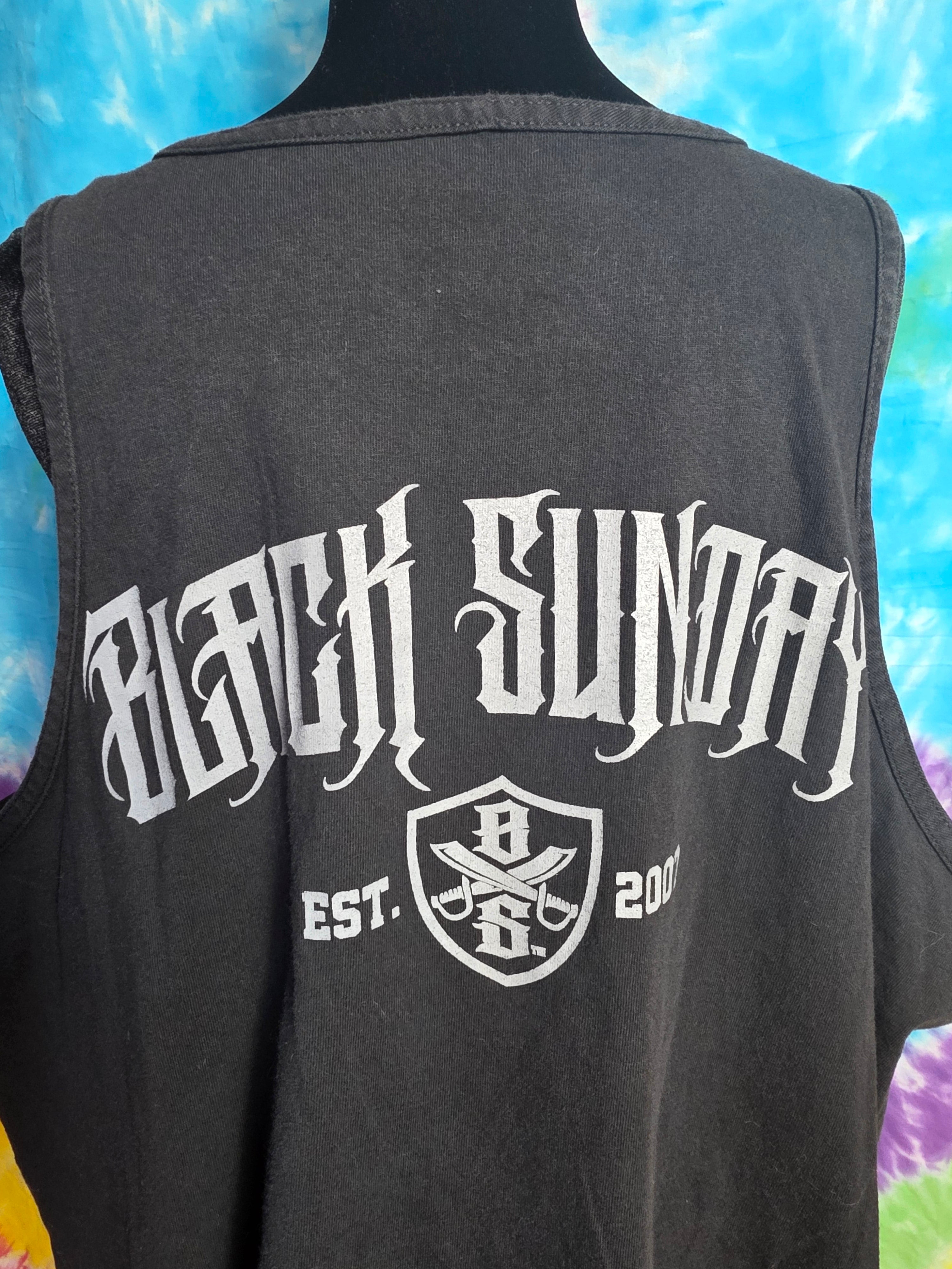 Black Sunday Raider Nation Skull Helmet Tank Top Mens 2XL Black