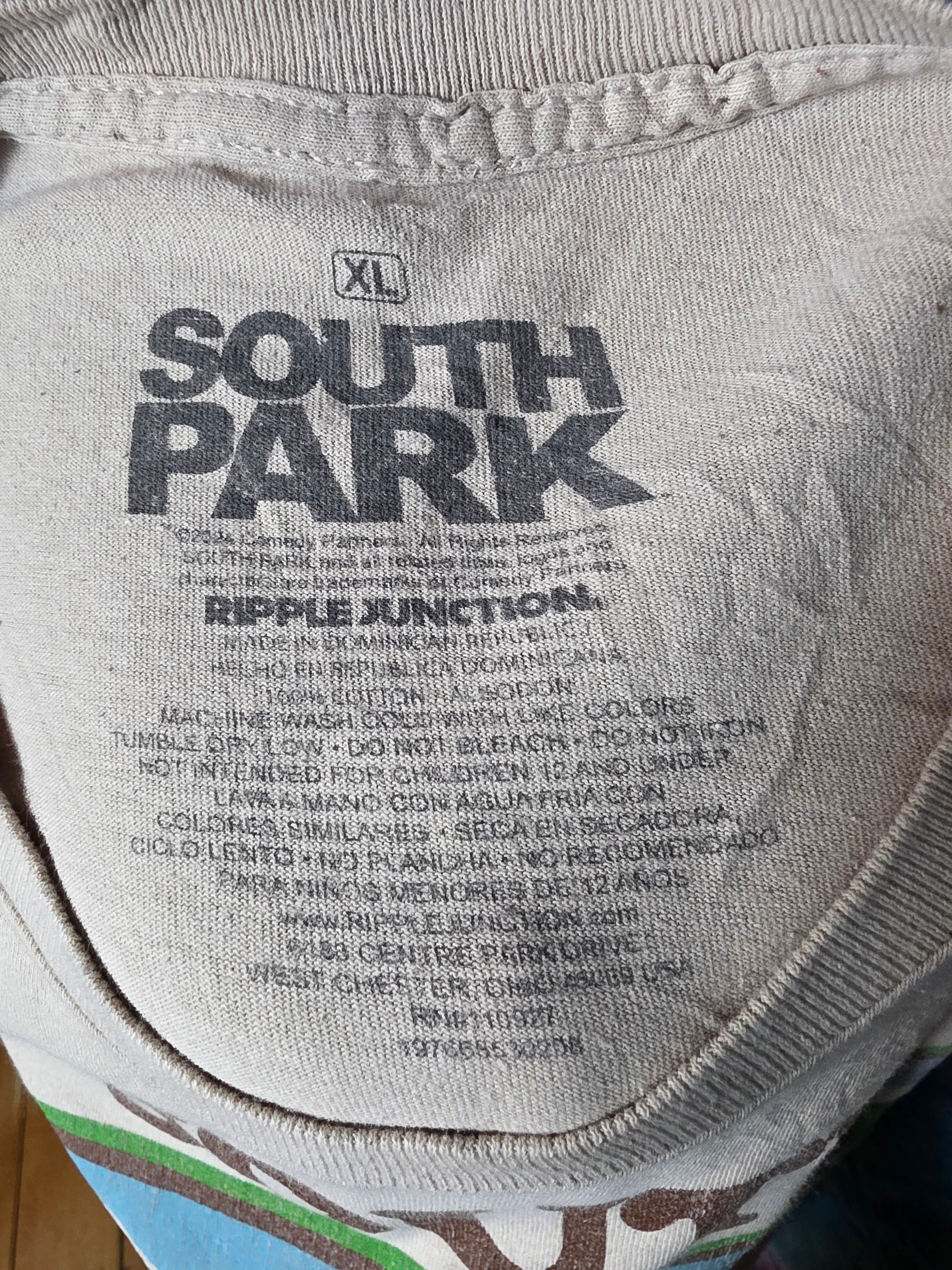 South Park Ripple Junction Graphic Tee Shirt Tan Beige Mens XL