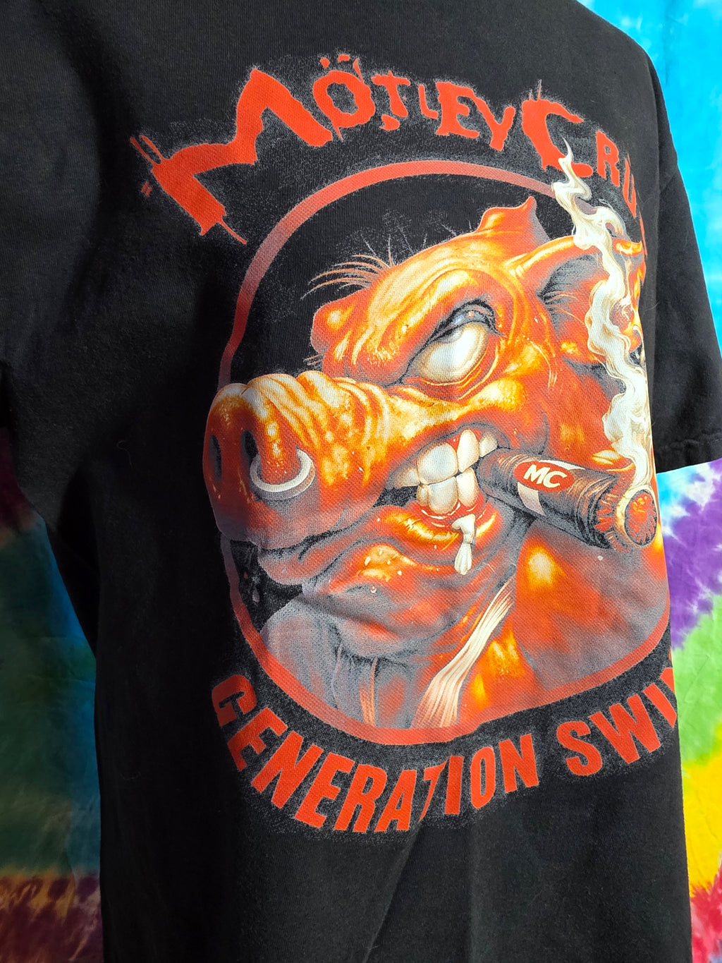 Motley Crue Generation Swine Pig Shirt Comfort Colors M