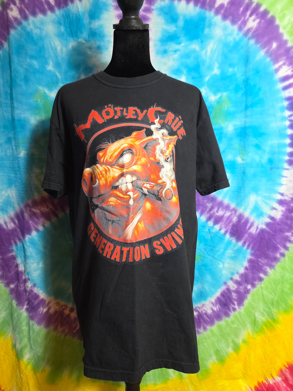 Motley Crue Generation Swine Pig Shirt Comfort Colors M