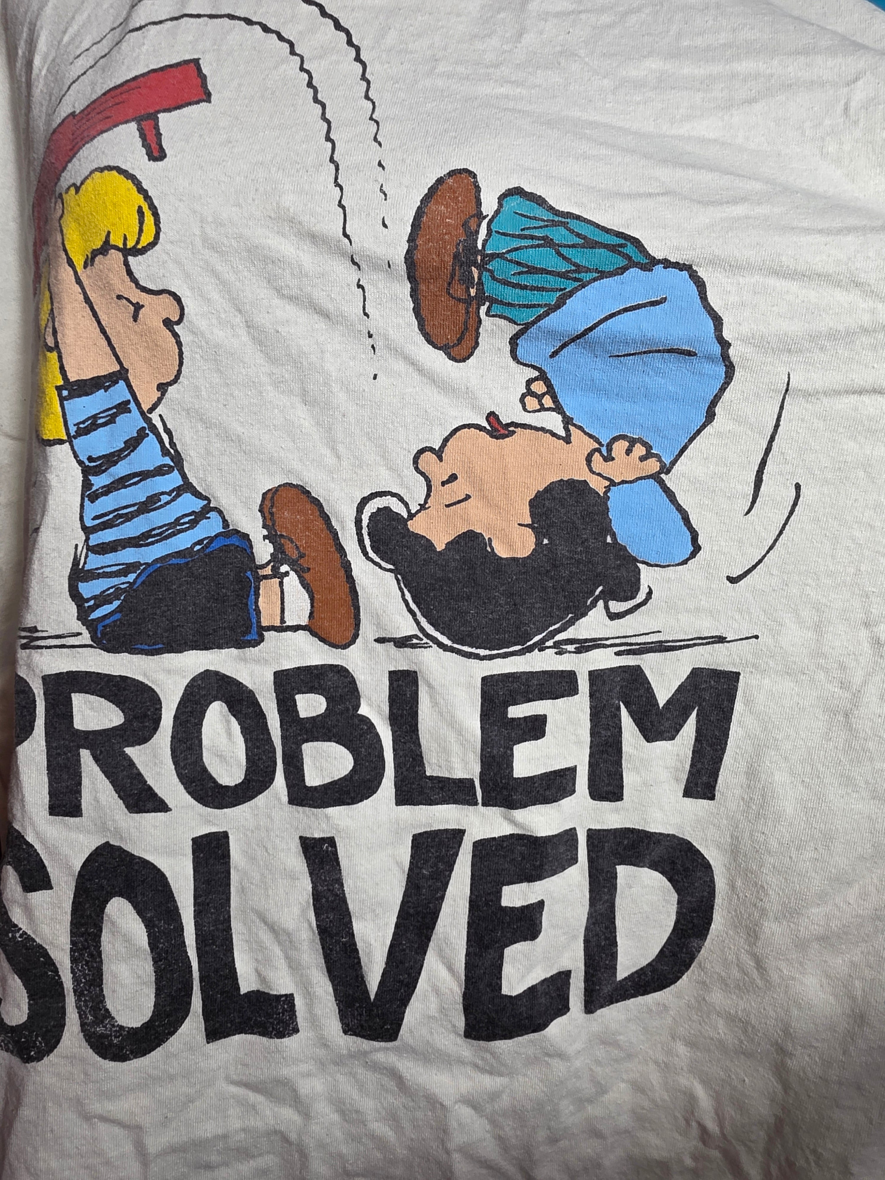 Vintage Peanuts Schroeder Lucy Piano Problem Solved T Shirt 2XL