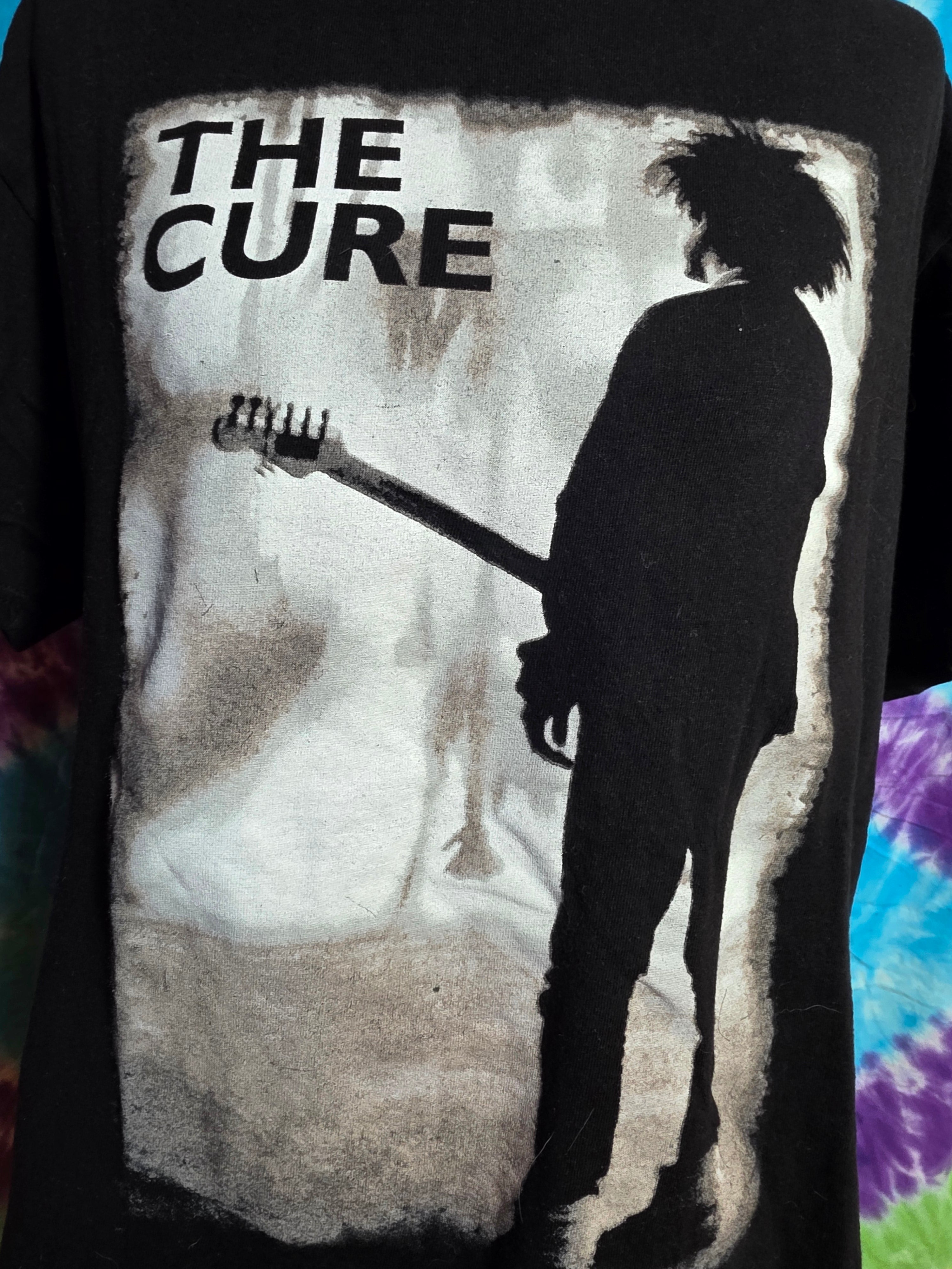 The Cure Robert Smith Silhouette Guitar Band T-Shirt Black Large