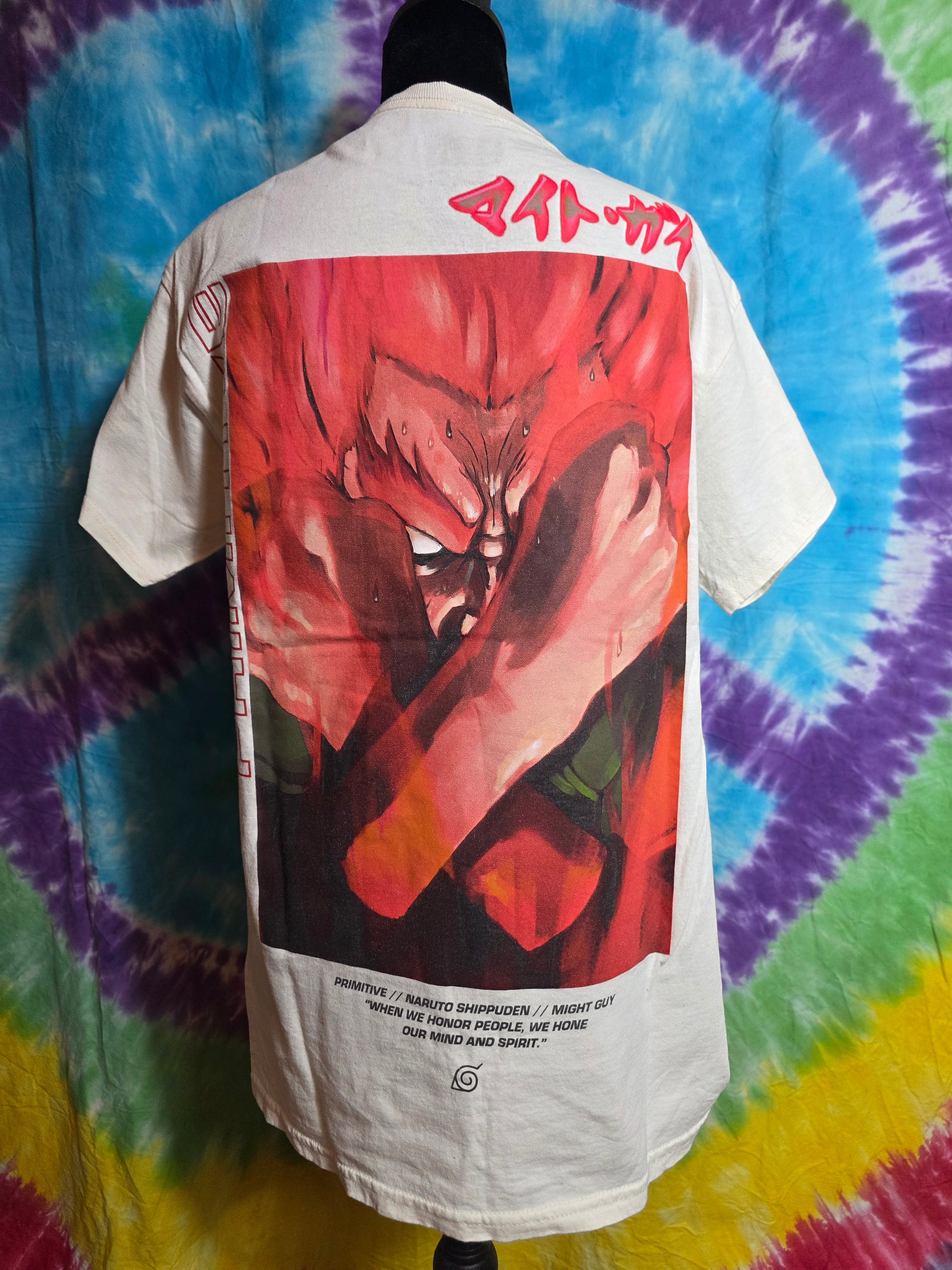 Primitive x Naruto Shippuden Might Guy Graphic Tee Size M