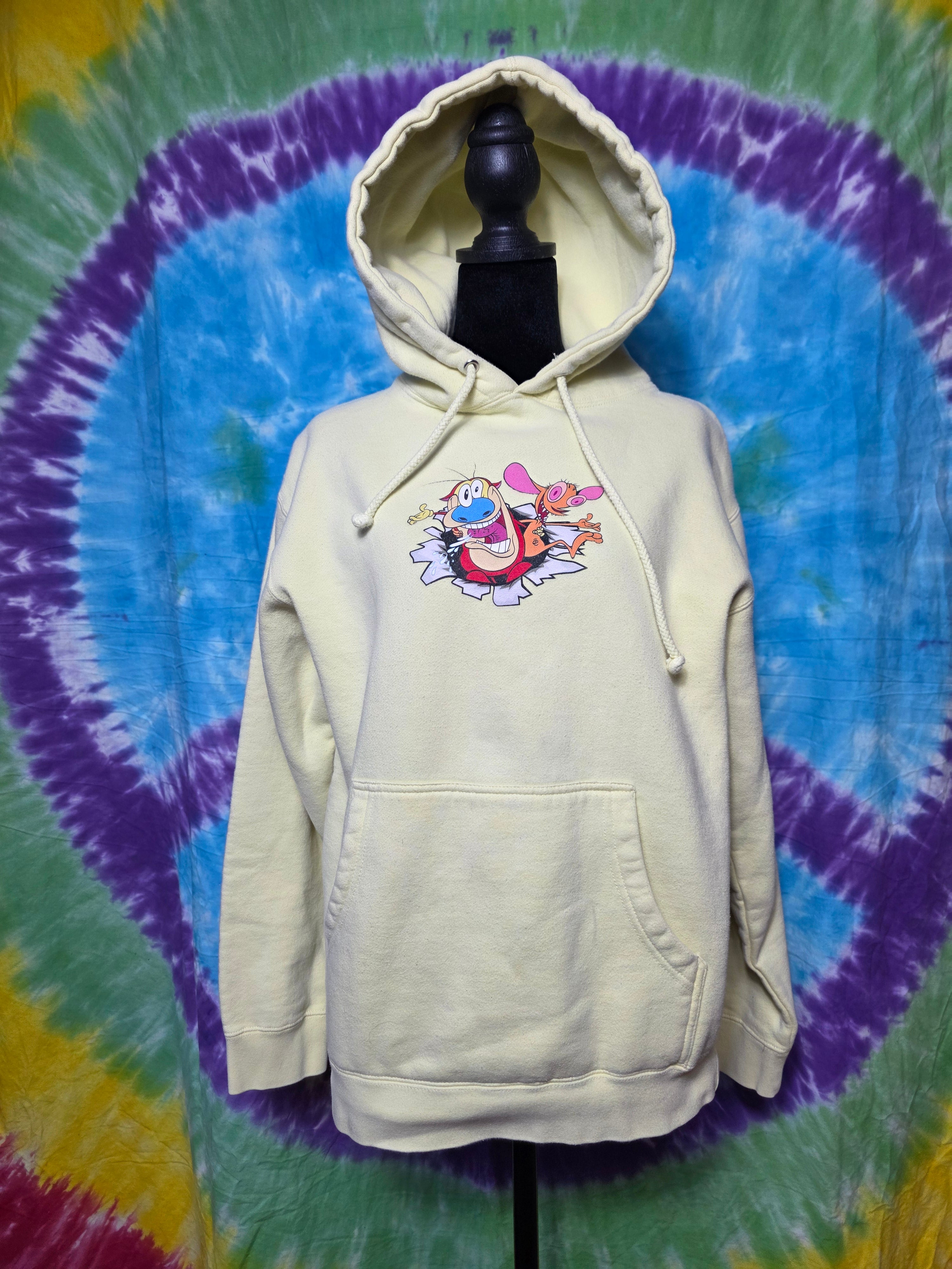 Vintage Ren and Stimpy Happy Happy Joy Joy Hoodie S